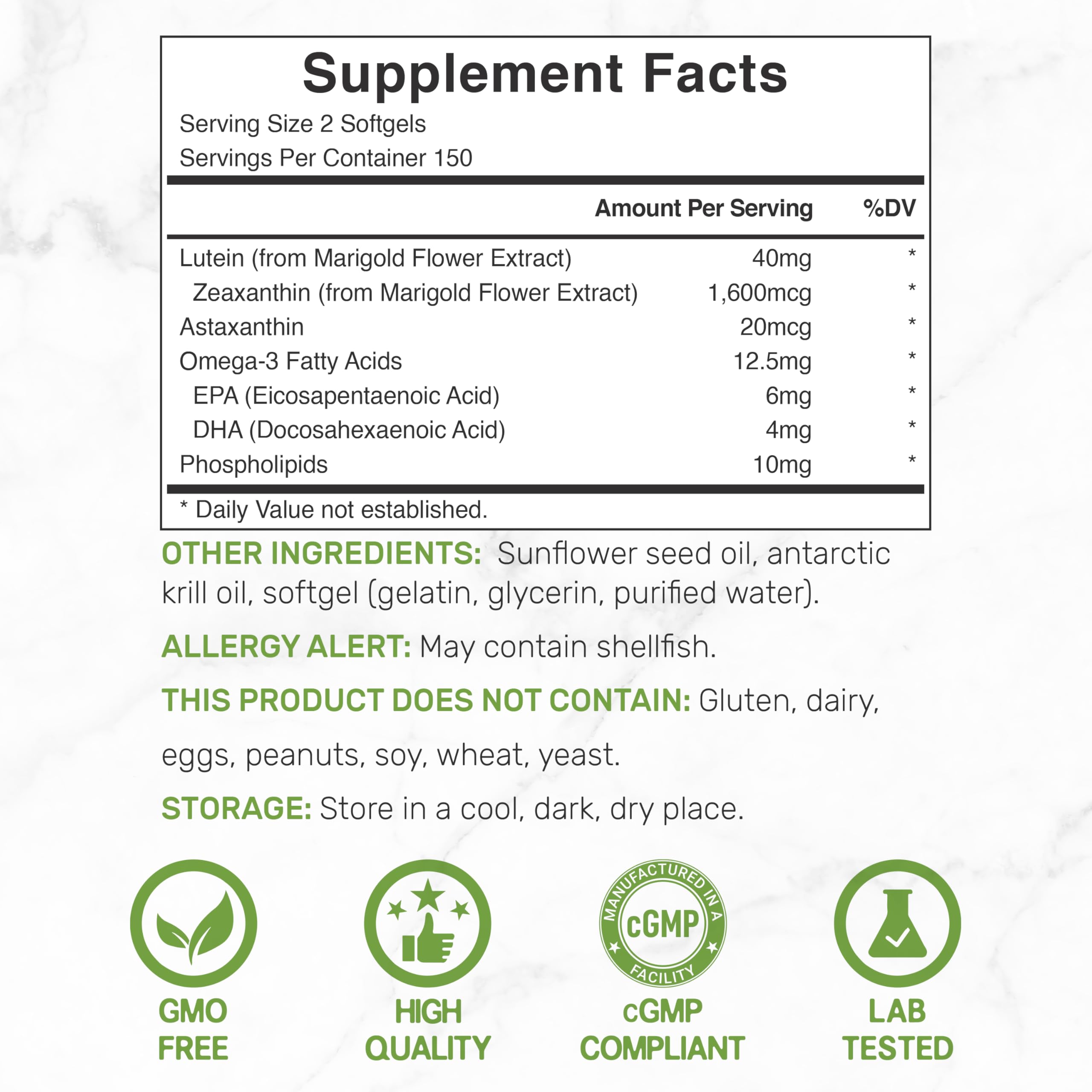 Cápsulas suaves DEAL SUPPLEMENT combinan luteína, zeaxantina y omega-3 para la salud ocular.