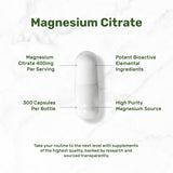 DEAL SUPPLEMENT Magnesio Citrato 400 mg, uso diario recomendado para bienestar general.