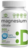 DEAL SUPPLEMENT Magnesio Citrato 500 mg – botella visible para uso diario y absorción