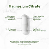 DEAL SUPPLEMENT Magnesio Citrato 500 mg – dosis diaria en cápsula para mayor comodidad