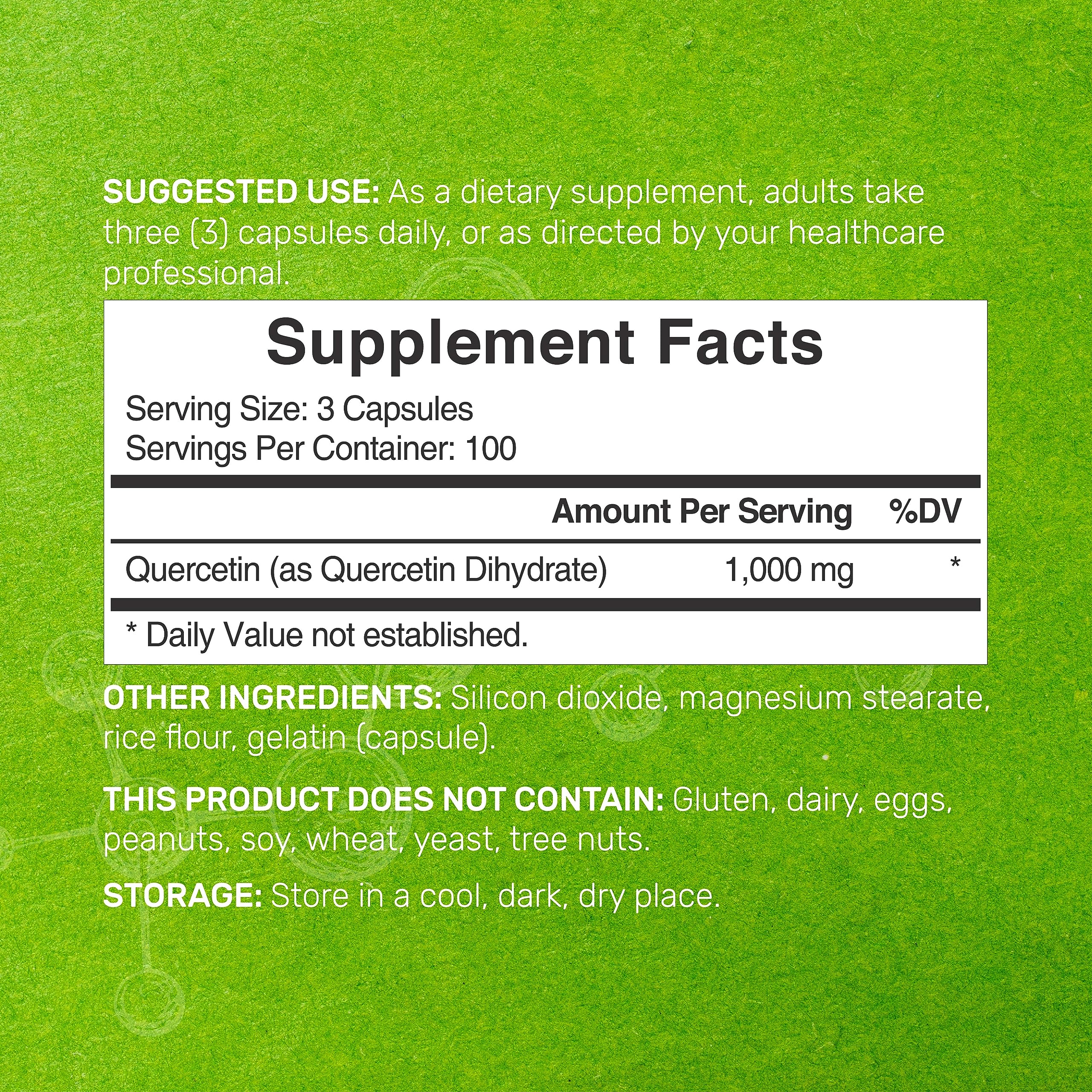 DEAL SUPPLEMENT quercetina 1000mg porcion: antioxidante diario.