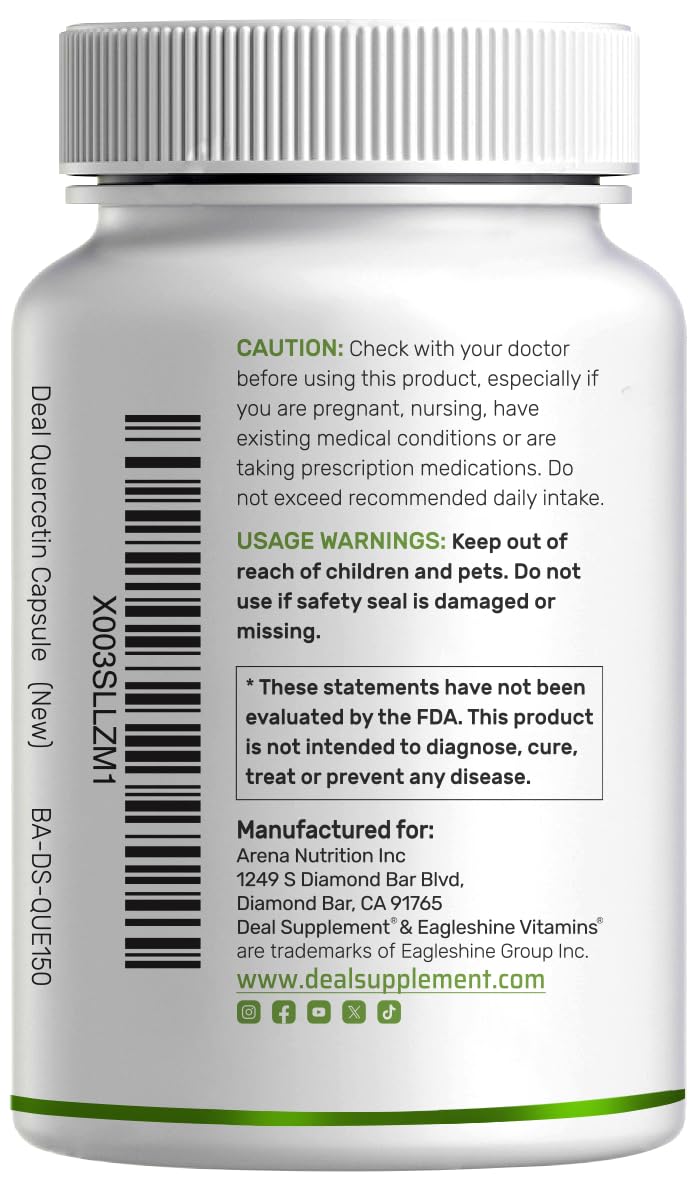DEAL SUPPLEMENT quercetina dihidrata forma eficiente: absorcion optimizada.