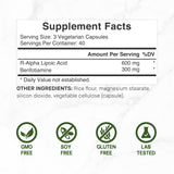 DEAL SUPPLEMENT R-ALA cápsulas vegetales agrupadas muestra formato vegetariano práctico