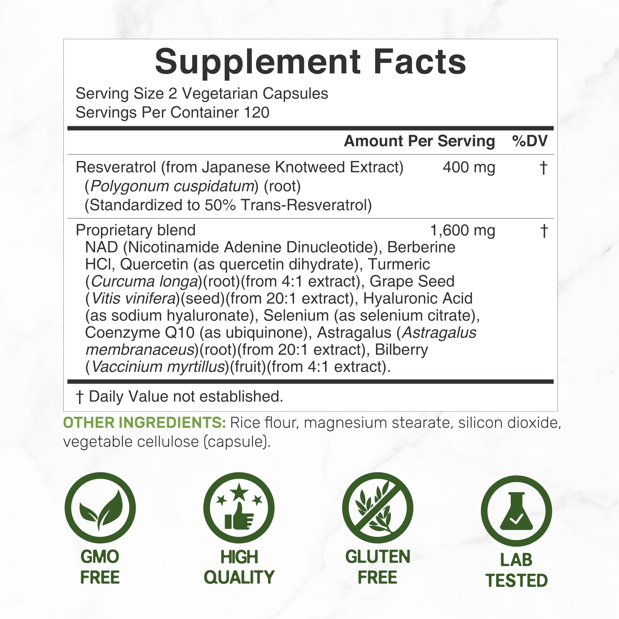 DEAL SUPPLEMENT Resveratrol: botella frontal apoyando la rutina diaria