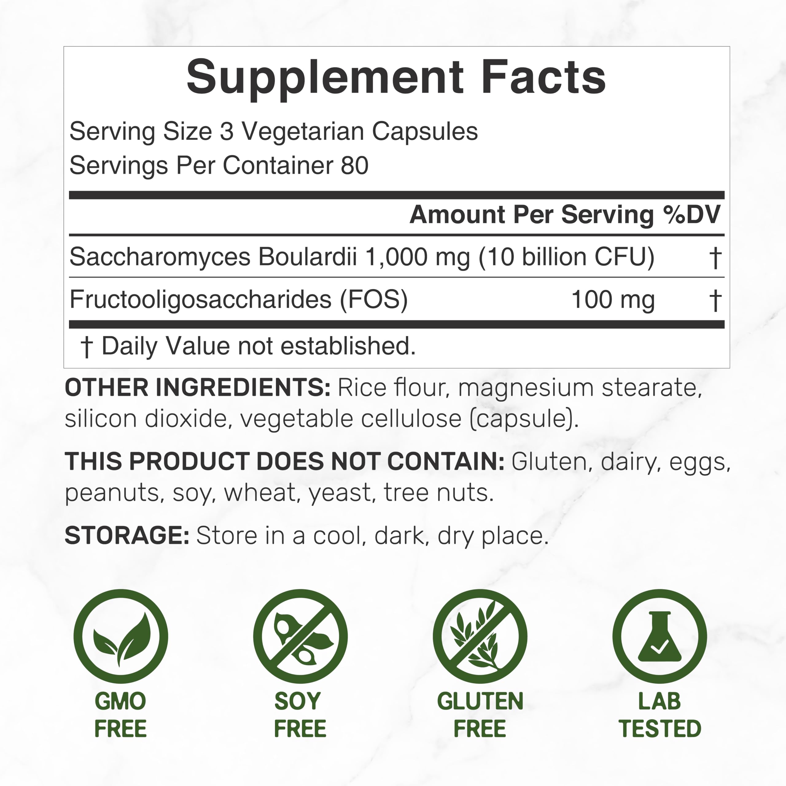 DEAL SUPPLEMENT Cápsulas vegetales de Saccharomyces boulardii para equilibrio intestinal