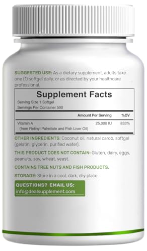 DEAL SUPPLEMENT Etiqueta clara con información de ingredientes y beneficios para la visión.