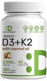 DEAL SUPPLEMENT Vitamina D3 + K2 MK7, botella visible, posible apoyo a la absorción de calcio.