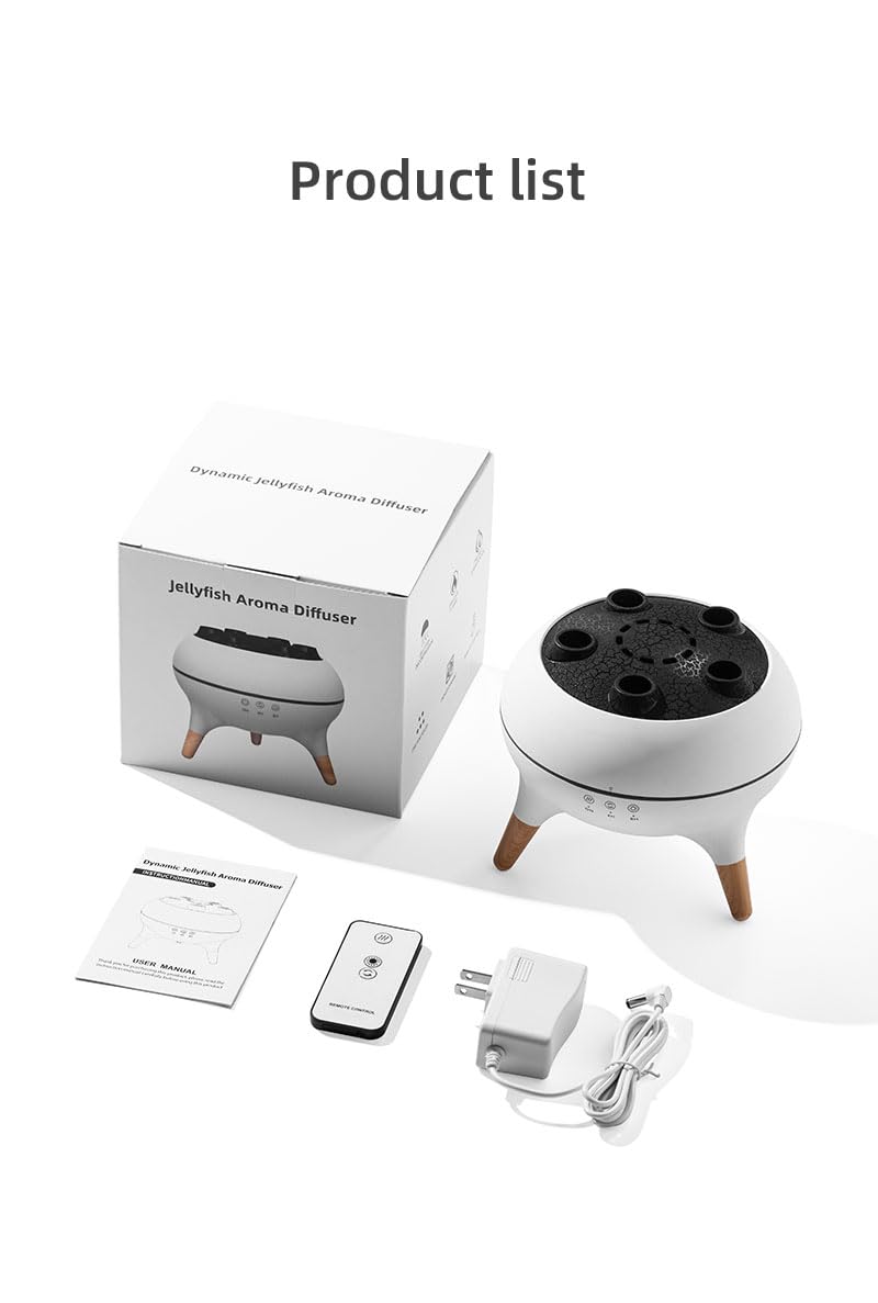 DEALFUN Jellyfish, difusor para escritorio o dormitorio que mejora la humedad ambiente