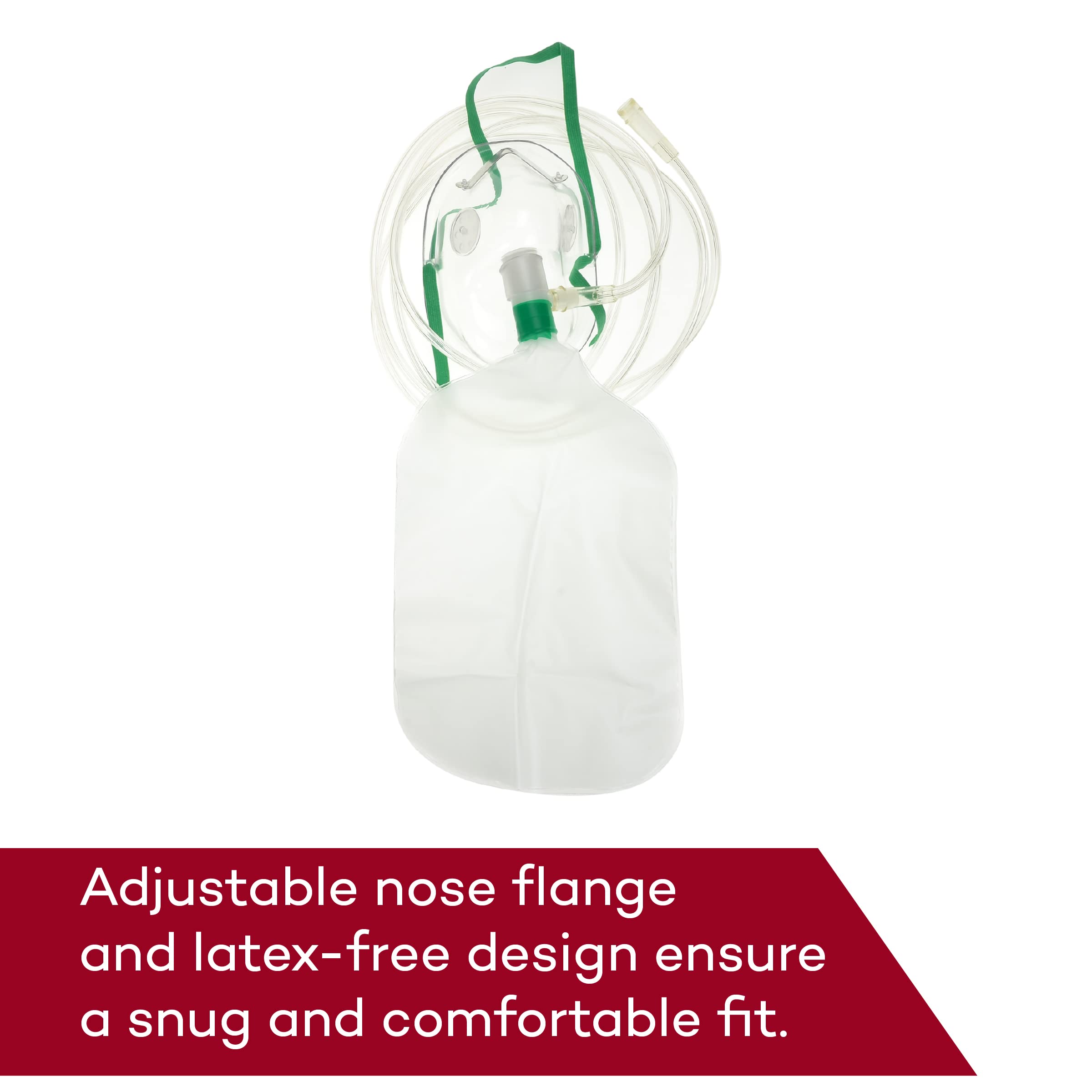 Dealmed máscara oxígeno con clip nasal ajustable para ajuste seguro
