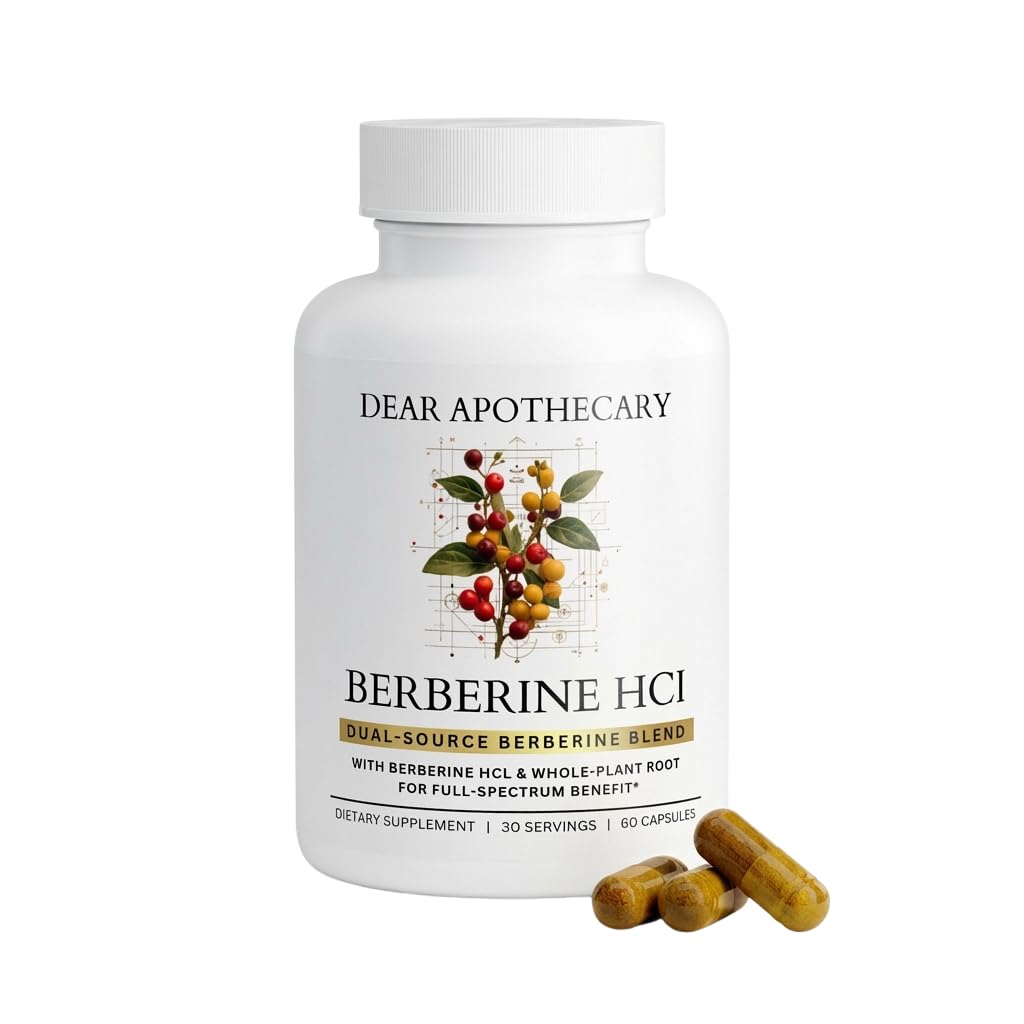 Dear Apothecary berberina hcl 1200mg cápsulas para uso diario