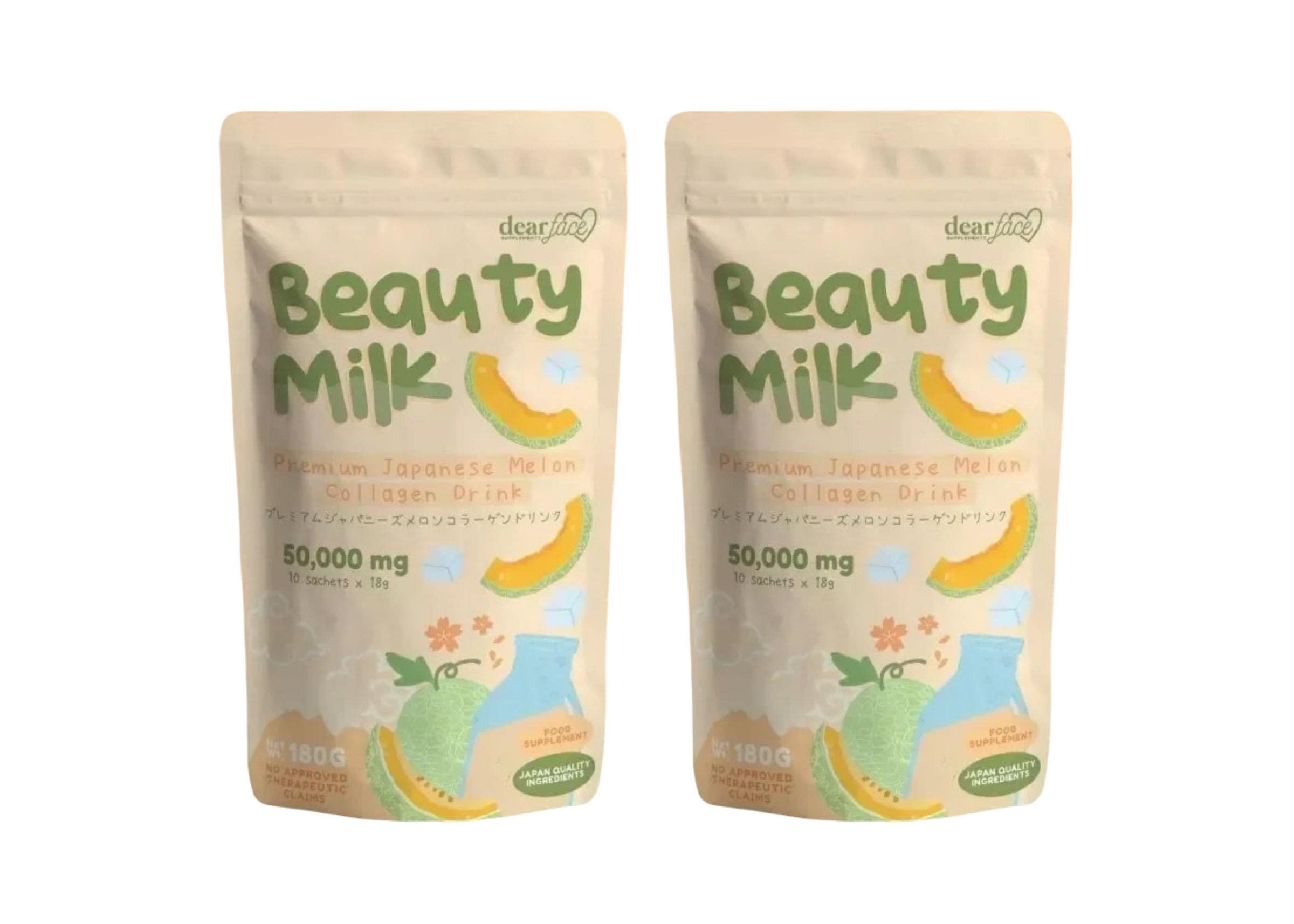 Dear Face Beauty Milk Collagen Melón: botella con colágeno hidrolizado para la piel sana