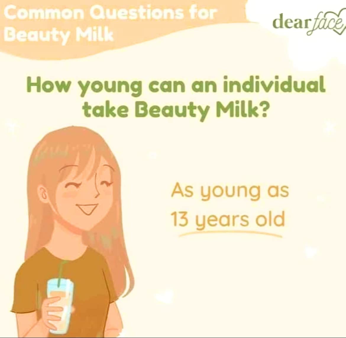 Dear Face Beauty Milk Collagen Melón: porción individual para consumir fácilmente