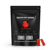 Death by Gains gomitas proteina sabor sandía ácida en envase práctico para snack