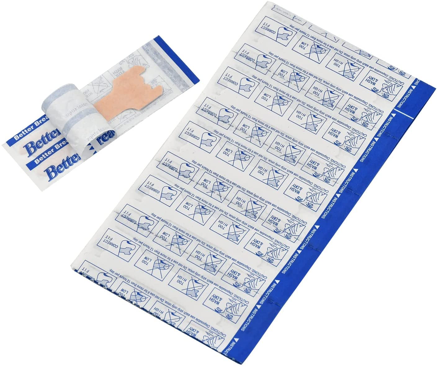 Debaishi tiras nasales 66x19 mm para uso diario, aplicación suave.