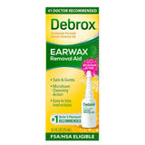 Debrox botella de gotas para orejas, envase compacto para uso en casa.
