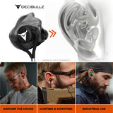 Decibullz cordón utilizado en conciertos para acceso inmediato a protección auditiva.