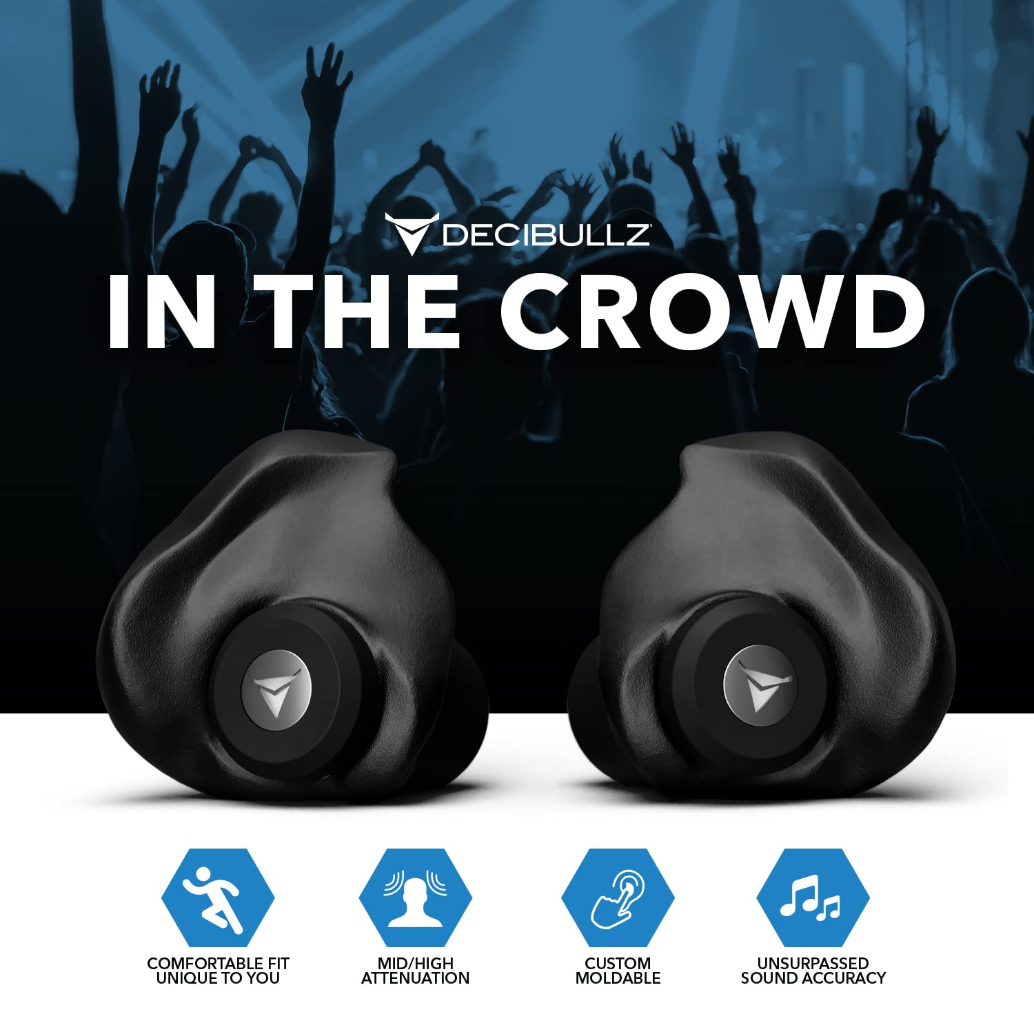 Decibullz: estuche práctico para llevar y proteger tus tapones.