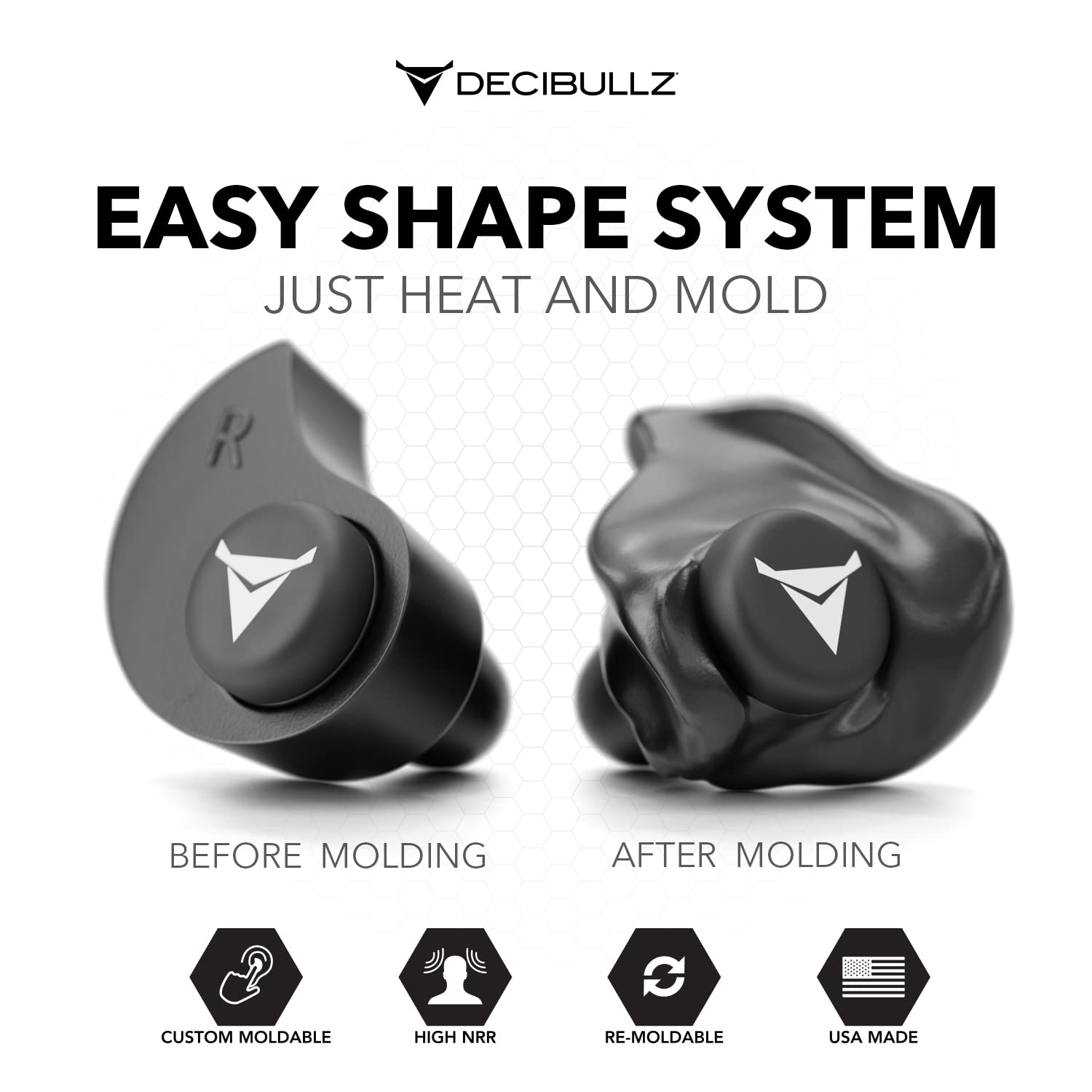 Decibullz sistema de forma fácil para personalizar el molde en minutos.