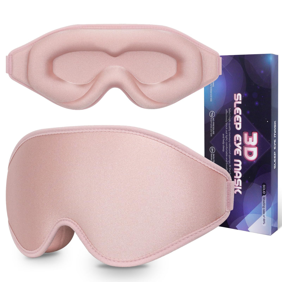 Dec.Metu mascara ojos 3D copa: oscuridad total para dormir sin presión