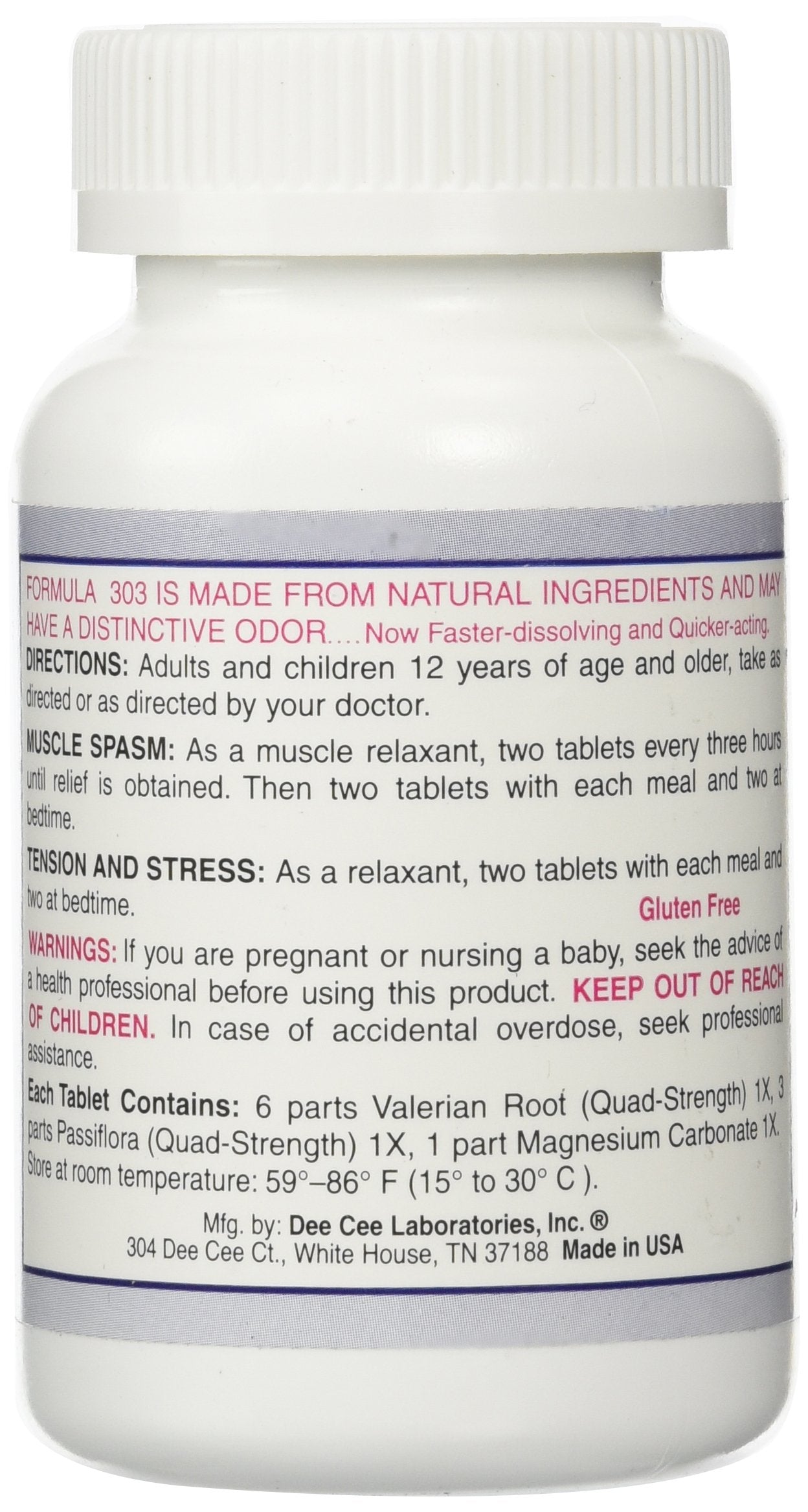 Dee Cee Labs Formula 303 con magnesio para músculos y bienestar