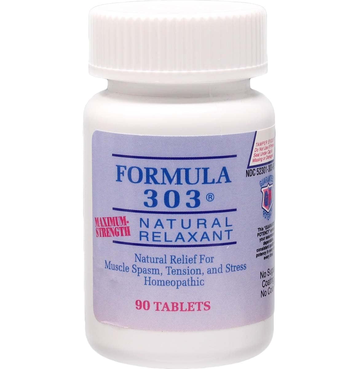 Dee Cee Labs Formula 303: presentación de la botella para relajación muscular natural