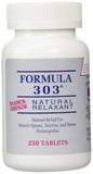 Dee Cee Laboratories Formula 303: tabletas en frasco para relajación muscular natural