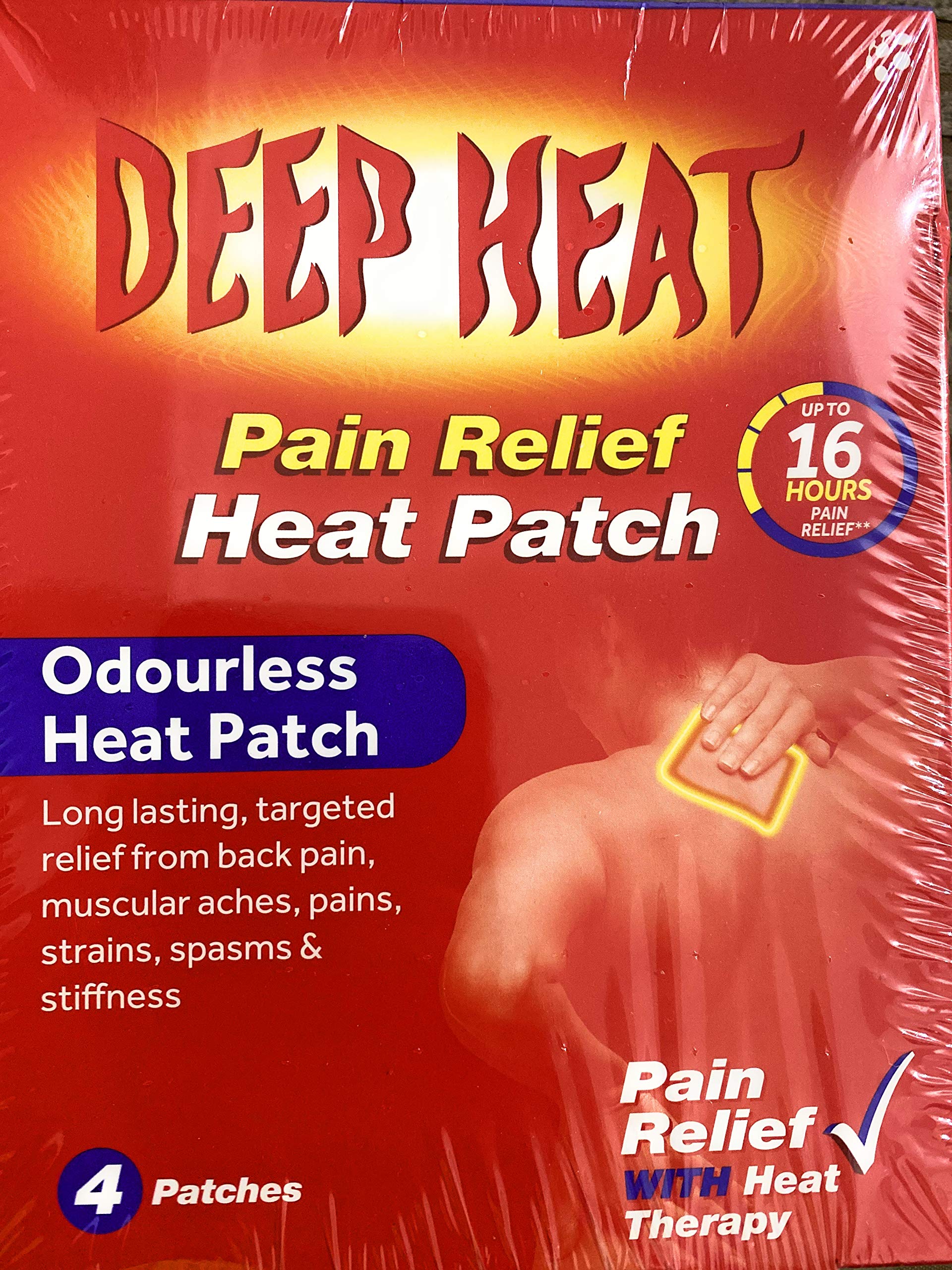 Parche Deep Heat para espalda ofrece calor sostenido para comodidad diaria.