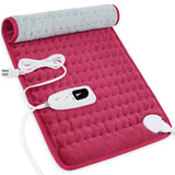 Deepsoon almohadilla de calor burdeos 12x24 para cuello y espalda