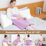 Deepsoon almohadilla calor, tejido flannel suave para piel sensible