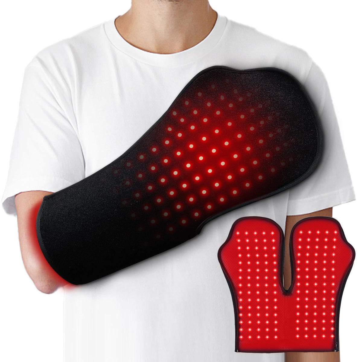 Deerbaba terapia de luz roja para manos, calor suave para uso diario.