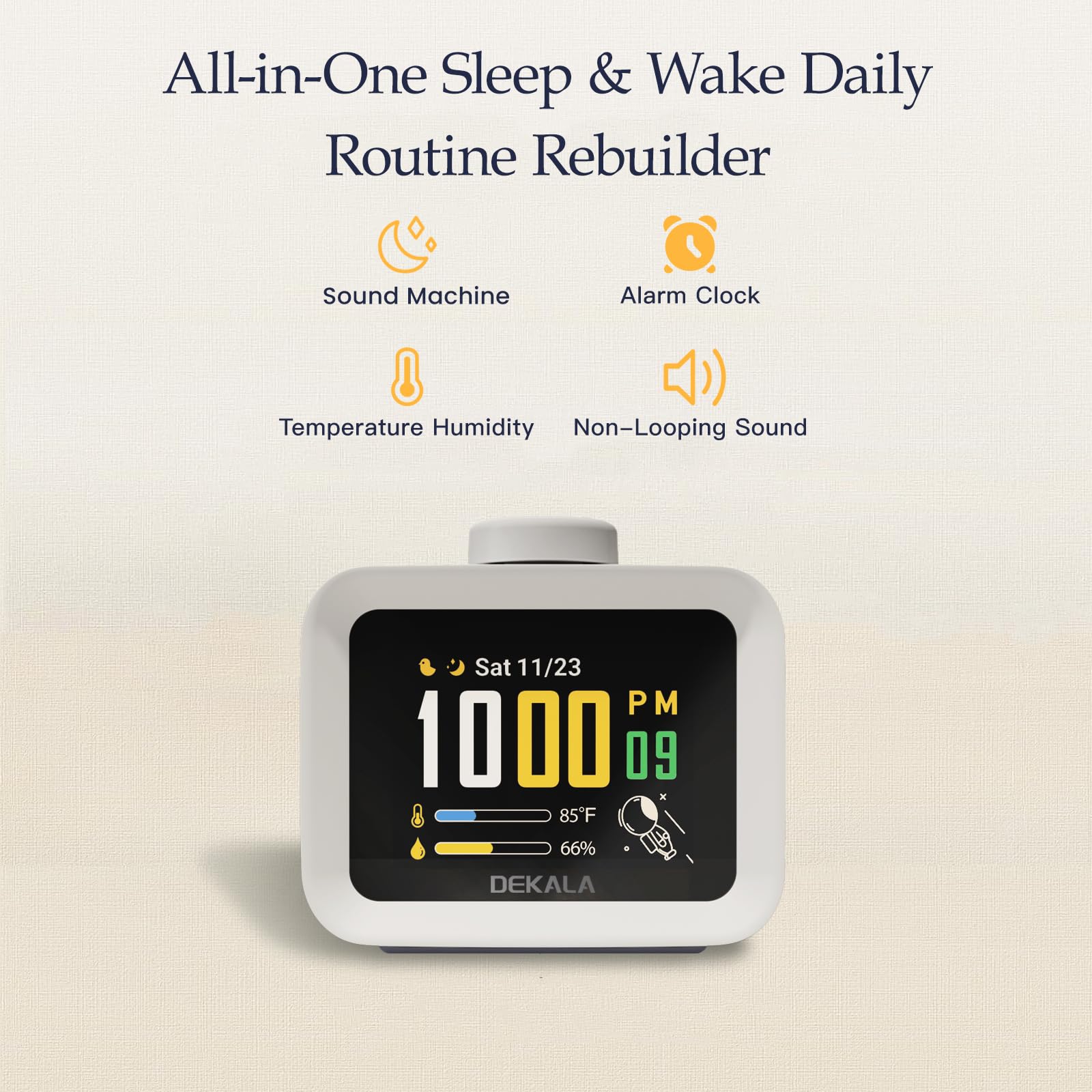 AuraDot: alarma-cuatro-programables para rutinas diferentes.