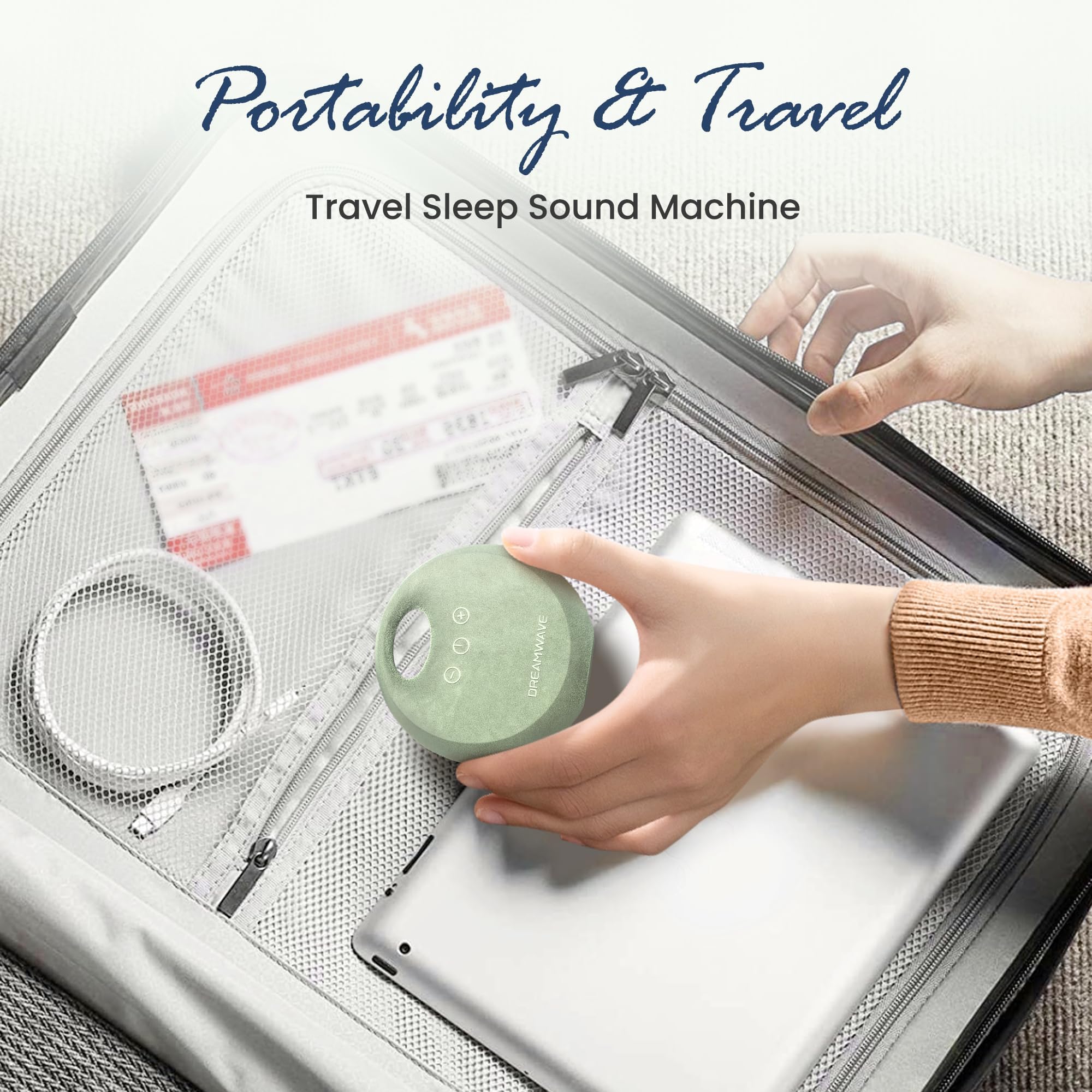 Dekala DreamWave: diseño portátil y seguro para viajar.