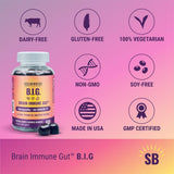 Del-Immune V primer plano de gomitas con ashwagandha para claridad mental.