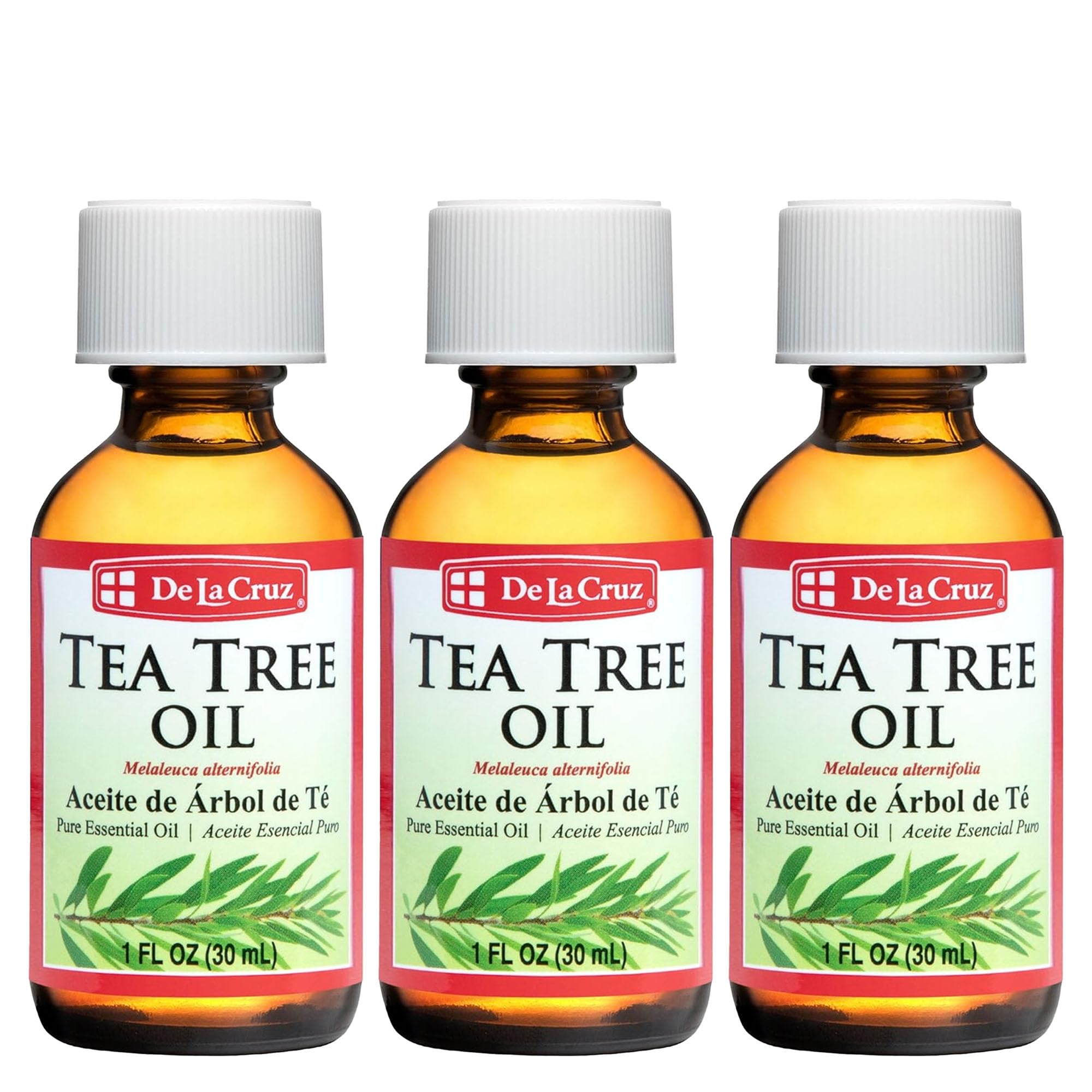 Aceite De La Cruz de Árbol de Té en botella 1oz, ideal para aromaterapia suave.