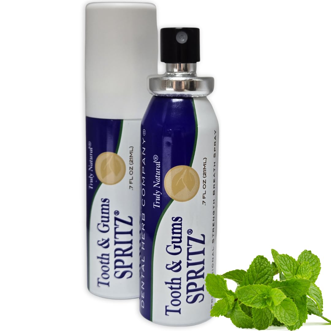 Tooth & Gums Spritz de Dental Herb Company en empaque elegante para refrescar al instante