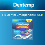 Dentemp masa de relleno dental lista para reparar tapas o pérdidas.
