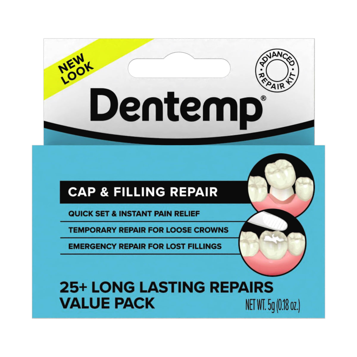 Dentemp Máxima Fuerza: reparación dental temporal para fijar rellenos y aliviar dolor