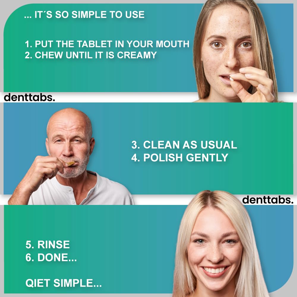 Denttabs tabletas para adulto higiene bucal confiable
