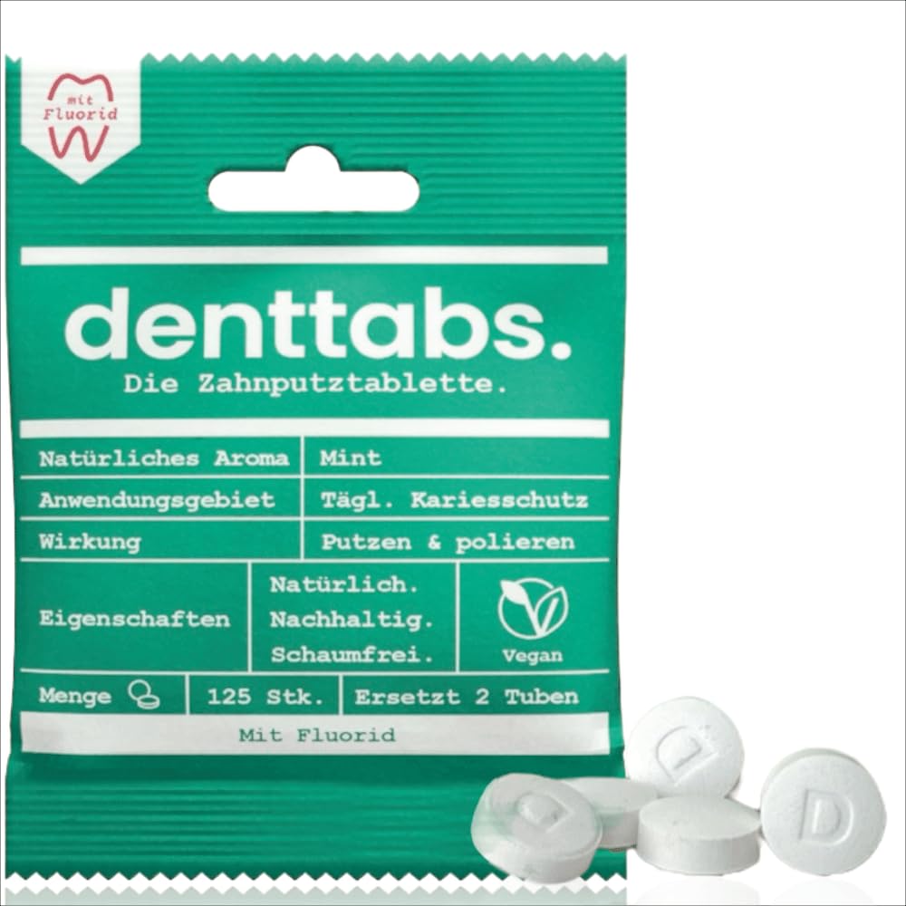 Denttabs tableta de limpieza dental 125 piezas para uso diario