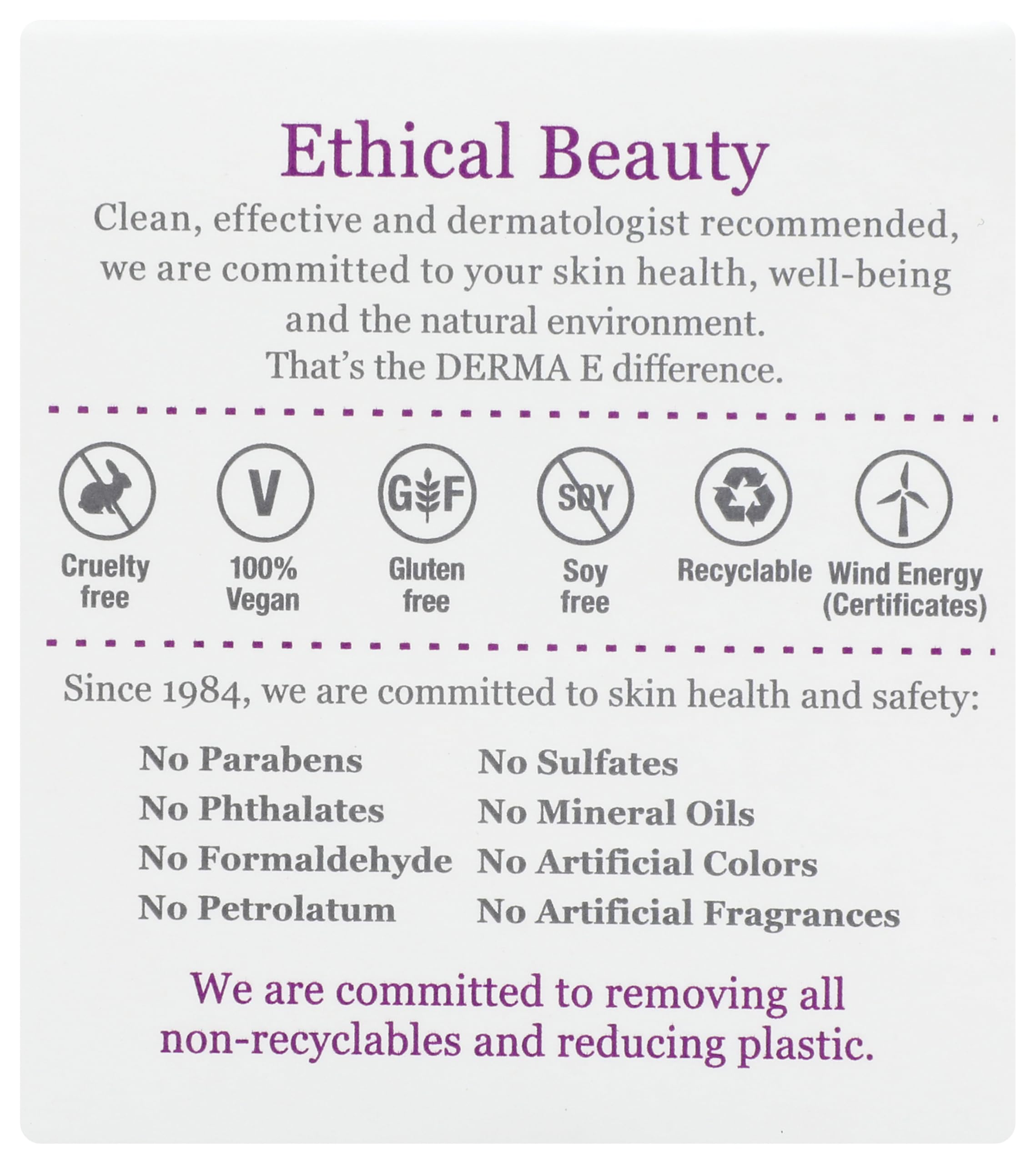 Derma E textura sedosa para líneas finas y suavidad.