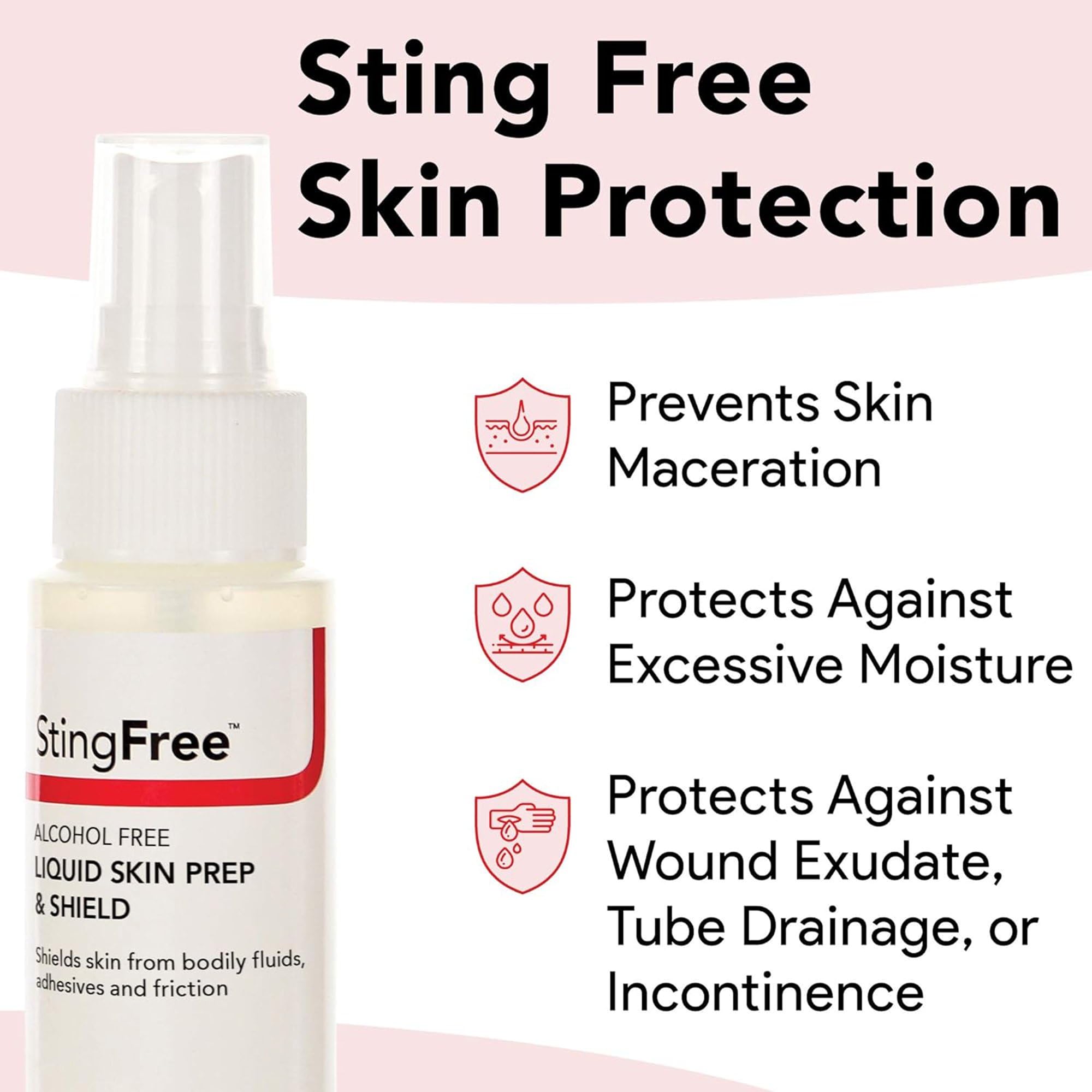 DermaRite StingFree uso-cotidiano: apto para piel intacta y áreas frágiles para mayor confort.