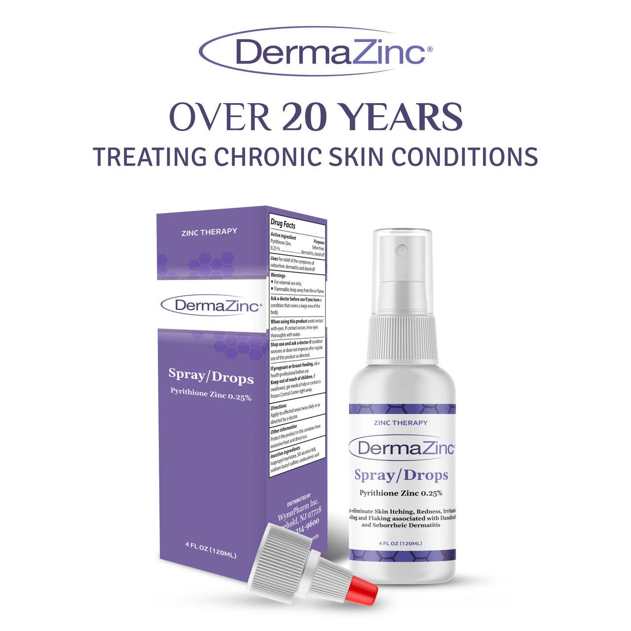 DermaZinc Terapia aplicado al cuerpo para controlar irritación y enrojecimiento.