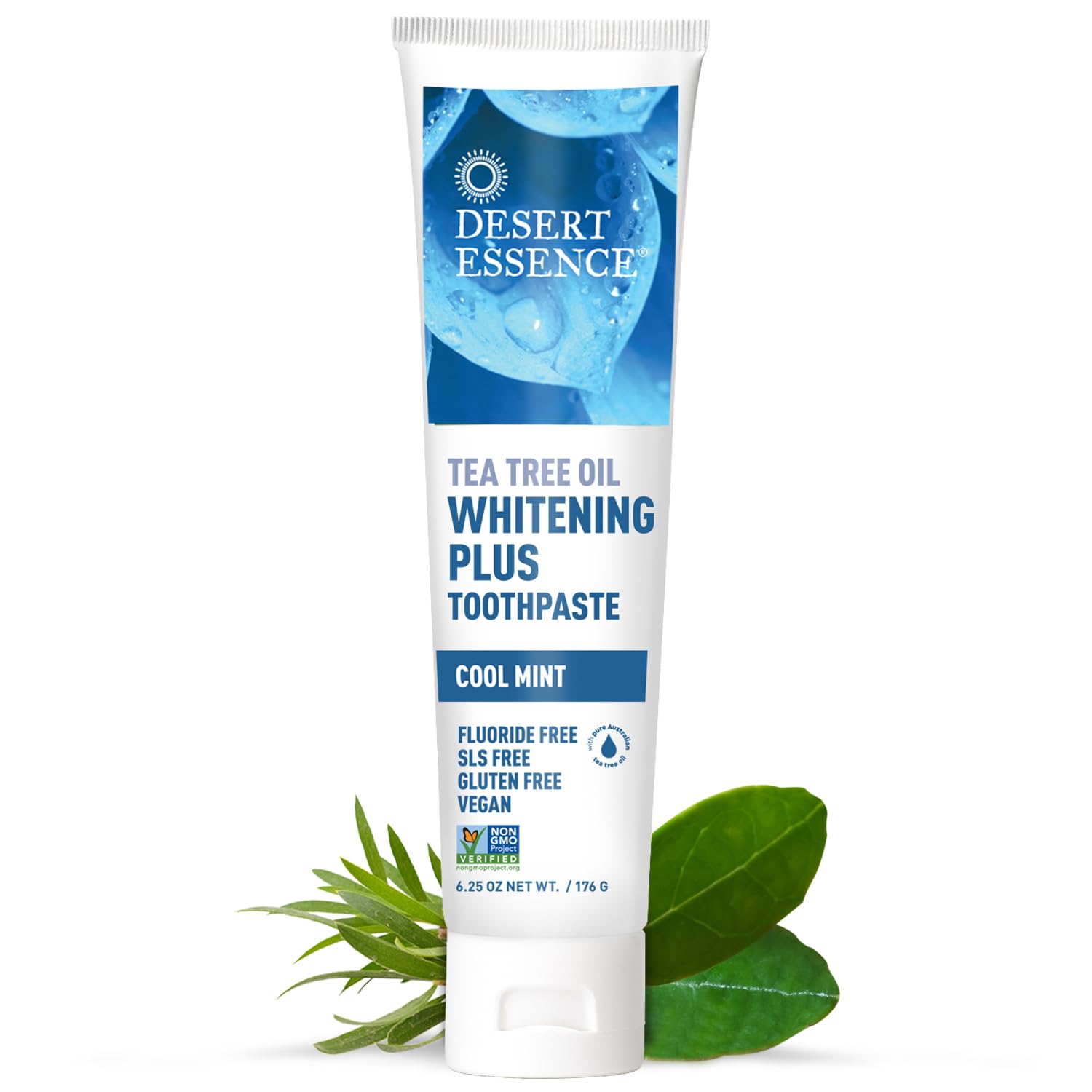 Desert Essence botella de dentífrico con aceite de árbol de té, blanqueamiento suave