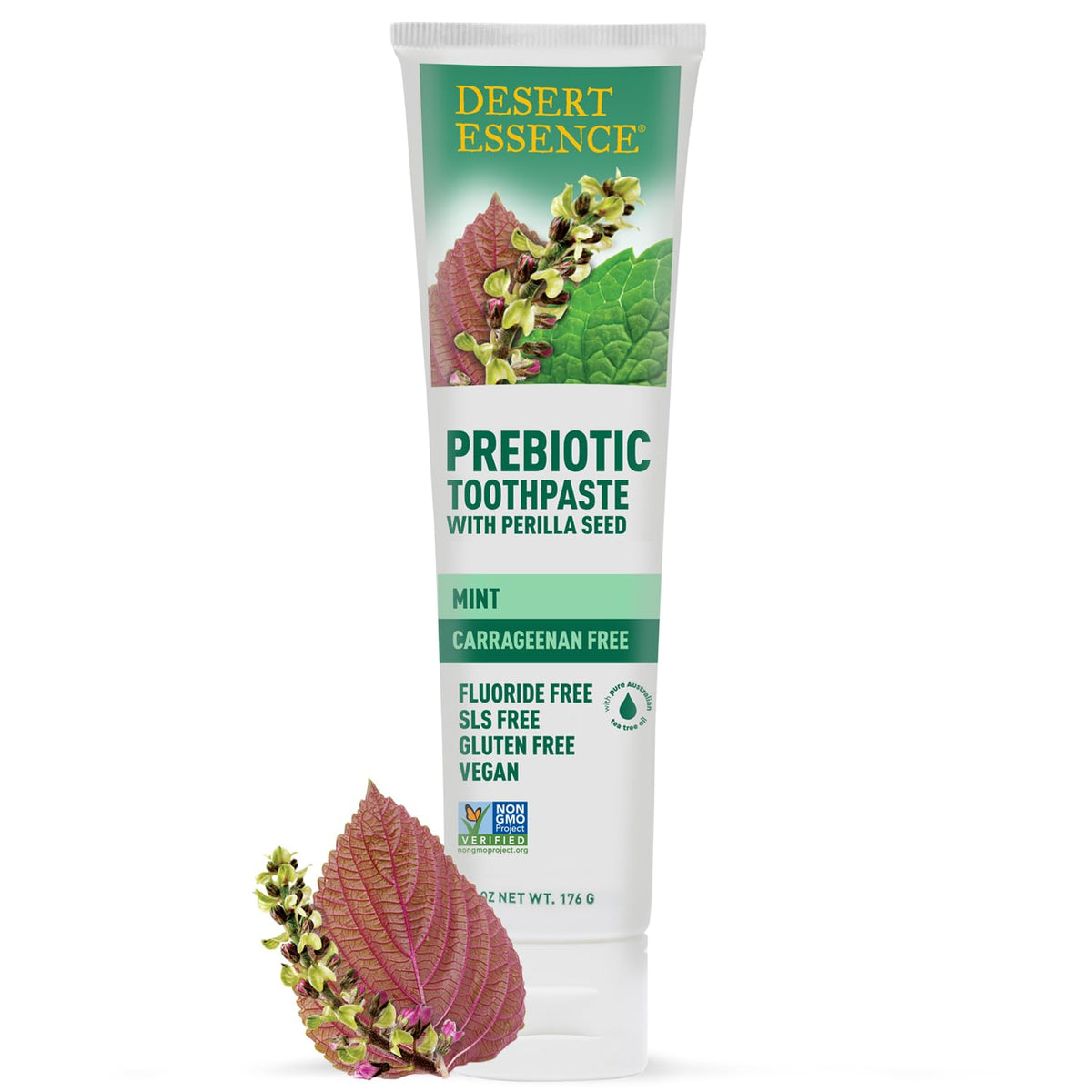 Desert Essence Dentífrico Prebiótico Blanqueante Menta en envase para frescura diaria