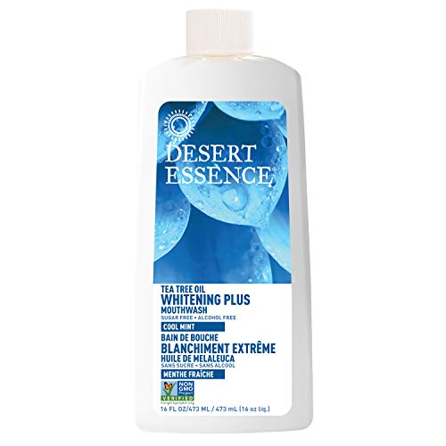 Desert Essence enjuague bucal arbol de te, dientes brillantes con blanqueamiento suave