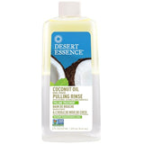 Etiqueta frontal de Desert Essence destaca formato sin alcohol y sin azúcar.
