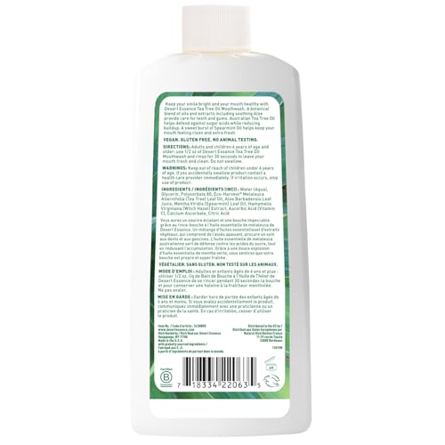 Desert Essence etiqueta vegana y libre de organismos modificados, opción ética.