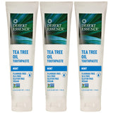 Desert Essence pasta dental arbol de te mentha, empaque para uso diario, aliento fresco.