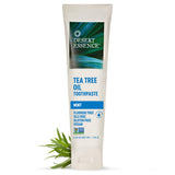 Desert Essence pasta dental, tubo cremoso, limpieza suave para encías sensibles.