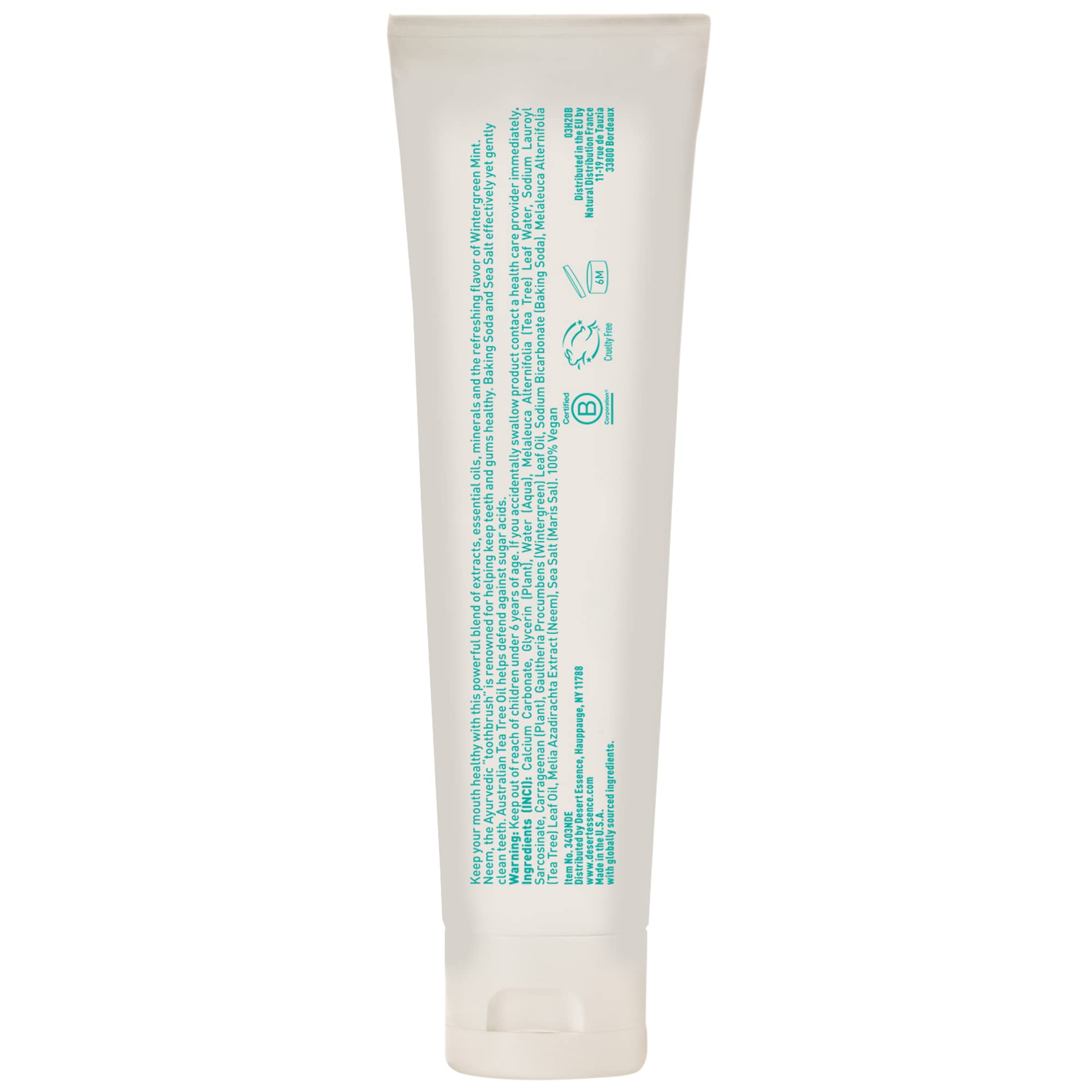 Desert Essence Pasta dental limpieza profunda: limpia dientes y encías con neem